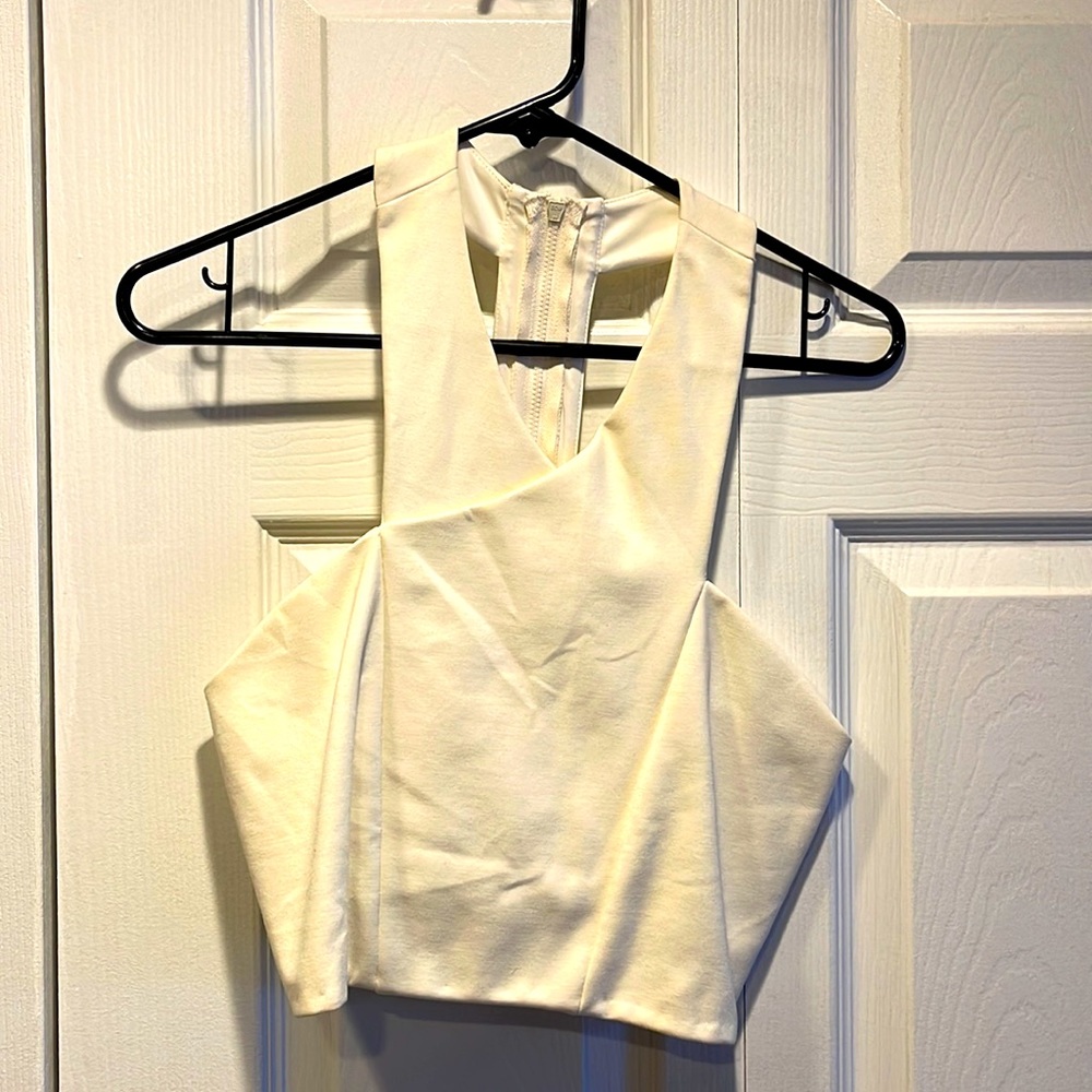 Express White Crop Top